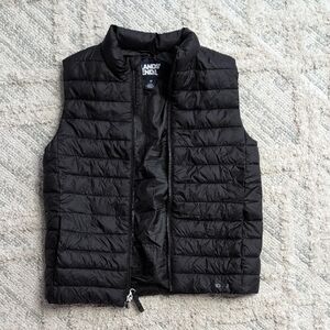 Lands' End Black Lightweight Quilted Vest